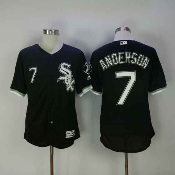 Men Chicago White Sox #7 Anderson Black Elite MLB Jerseys->chicago white sox->MLB Jersey